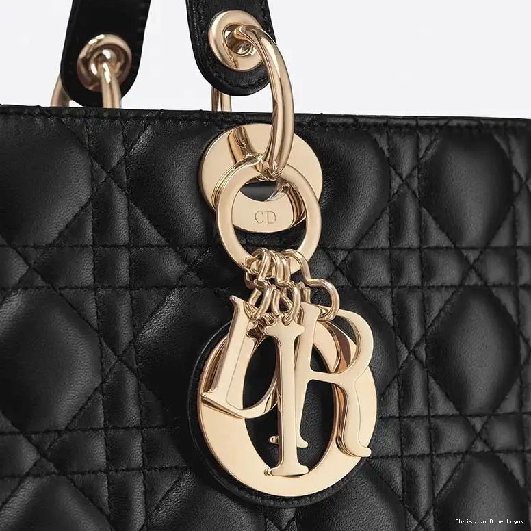 Cheap Large Black Cannage Lady Bag Lambskin Dior Gold 0624 Luxury